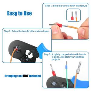 Borne d'extrémité de cordon pré-isolée en cuivre OEM TE Serie pour bornes électriques - Product Image 6