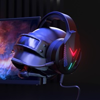 Headset Pemutar Suara Surround Stereo, Kualitas Tinggi 3.5Mm PS4/PS5/PC Bando Gaming Pengurang Kebisingan Headset Gaming Rgb