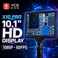 Écran d'affichage LCD HD 10,1 pouces YCS X10 Pro pour microscope, système de mesure et réparation de PCB de téléphone portable