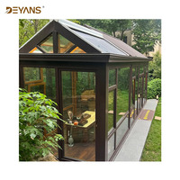 Kit de véranda moderne en alliage d'aluminium avec verre Low-E pour jardin et villa, garantie 5 ans, vente directe usine, privé