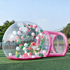 บ้านบอลใสพองลมพร้อมสระบอล วิวพาโนรามา และเบาะนุ่มสำหรับเด็ก สนุกปลอดภัย - Product Image 1