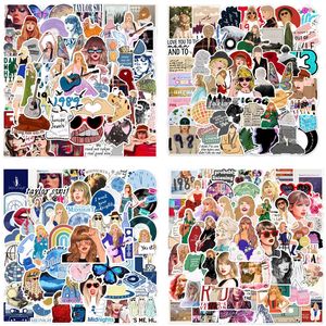 50 pegatinas de música Tayloris para mujer adulta, pegatinas de álbumes de cantantes pop, pegatinas de vinilo impermeables para botella de agua, teléfono, casco - Product Image 2