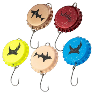 TGD <span class=keywords><strong>Meilleur</strong></span> lot de 5 leurres de pêche en métal en forme de bouchon de bouteille, 31 mm, 3 g, appât de pêche pour <span class=keywords><strong>brochet</strong></span>, <span class=keywords><strong>brochet</strong></span>, hameçon simple, appât dur d'eau douce - Product Image 1
