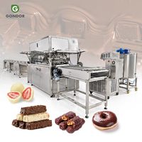Machine de tempérage et d'enrobage pour chocolat liquide, type 600, pour praliné vanille, avec bande de recouvrement de 1000 mm