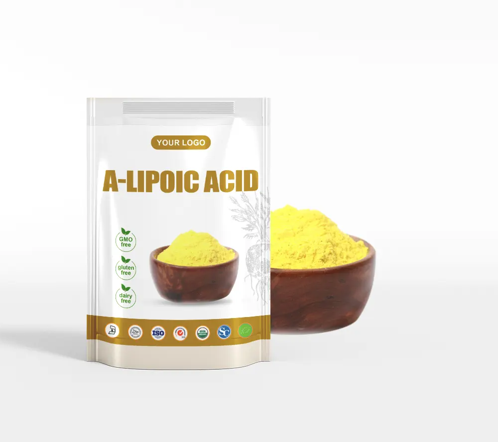 Nguyên liệu r Alpha Lipoic Acid Bột bổ sung CAS 1077-28-7 Alpha Lipoic Acid