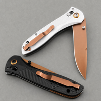 Couteau pliant tactique BM710 avec lame en acier inoxydable D2, manche en alliage d'aluminium pour la survie en plein air, le camping, la fabrication sur mesure OEM