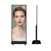 Kiosque d'affichage numérique sur pied avec écran tactile LCD ultra-fin de 75 pouces, lecteur publicitaire avec Android 14 pour utilisation dans les ascenseurs