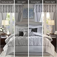 Ensemble de Draps de Lit et Rideaux en Coton 100% de Haute Qualité pour Équilibrer la Température de la Pièce