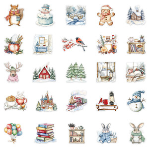 2026 Nuevo Paquete de 50 <span class=keywords><strong>Pegatinas</strong></span> Transparentes de Navidad <span class=keywords><strong>Xmax</strong></span> - Product Image 3