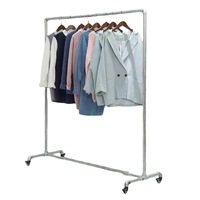 Porte-manteau mobile robuste à roulettes pour l'industrie lourde