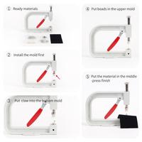 Machine à grains blanches, 4, 5, 6, 8, 10mm, presse à main, outils de fixation de perles, riveteuse, Machine de bricolage, décoration de vêtements