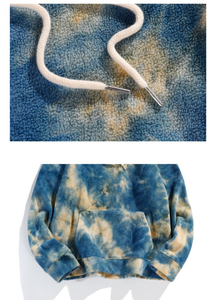 Classique Bleach Fleece Femmes Hommes Unisexe Pull <span class=keywords><strong>Sweat</strong></span> Tie Hop Tie Dye Hoodies Tye Dye Fleece Hoodie - Product Image 6