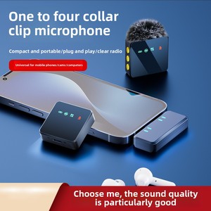 Micrófono Lavalier portátil H13 de uno a cuatro inalámbrico para TikTok Online Live Broadcast Entrevista y Vlog Shooting Configuración al aire libre - Product Image 4