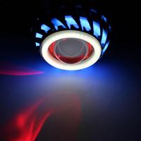 Tête de moto 30W LED Angel Eyes, lentille de phare, faisceau haut/bas, Mini projecteur Demon Eyes DRL, lampe de rénovation