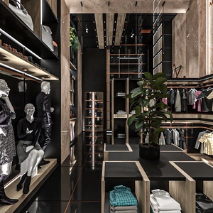 Muebles Personalizados para Tienda de Ropa Masculina, Conjunto Completo de Accesorios de Exhibición para Boutique, Diseño de Interiores para Tiendas de Moda - Product Image 3