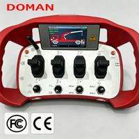 Télécommande sans fil intégrée manuelle et automatique à 4 joysticks avec écran LCD pour grue montée sur camion, machinerie hydraulique