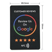 Carte intelligente NFC personnalisable avec puce NTAG213 pour support d'affichage des avis Google sur les hôtels