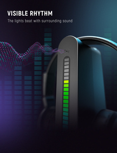 Casque de jeu <span class=keywords><strong>Fifine</strong></span> Ampligame <span class=keywords><strong>USB</strong></span> avec réduction de bruit, lumières rythmiques, support pour casque, 7.1 LED, casque de jeu lumineux - Product Image 5