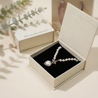 Cajas de Regalo de Cartón Rígido Reciclable para Joyería, para Pulseras, Pendientes, Anillos, Colgantes y Collares, con Logotipo