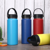 Prostar Botol Termos Stainless Steel 18Oz, Botol Termos Olahraga Mulut Lebar dengan Pegangan
