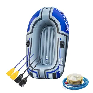 Tubo de flotador PVC flotador inflable pesca barco lleno de aire con paletas cebo de alta resistencia pequeña costilla niños Piscina 2 personas barco flotante