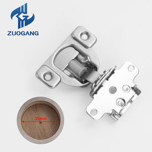 Zuo Gang 1/2 pouces superposition bras court face cadre armoire fermeture douce charnière américaine dissimulée - Product Image 6