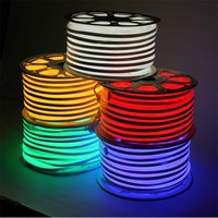 Bande lumineuse led en silicone, ruban en néon, flexible, pour décoration, 6mm, 8mm, 120 diodes/m, vente en gros, 12v