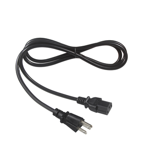 AC Power Cable, NEMA 5-15P to IEC C13, US <b>Plug</b> 3 Pin Power Cord, 2m 6.6ft, 18AWG, for <b>TV</b> Monitor Server - Product Image 1