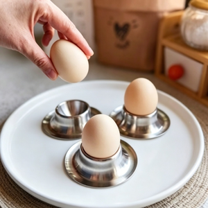 Support à œufs en acier inoxydable de haute qualité, compatible lave-vaisselle, outil de cuisine manuel - Product Image 6
