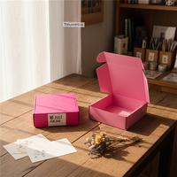 Boîte cadeau ondulée imprimée colorée en matériaux recyclés avec doublure en éponge et fermeture éclair, bande de déchirement unique, emballage avion pour mariage et fête