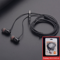 Headset Wired Universal 3.5mm In-Ear dengan MIC & Kontrol Line Tuning Tipe-C Cincin Merah & Biru Kompatibel Ponsel - Grosir