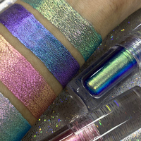 Maquillage de marque privée, pigment liquide caméléon imperméable, chrome pastel, multichrome, multicolore, brillant, fard à paupières chimique