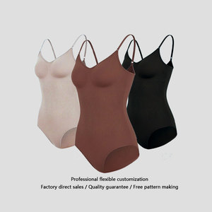 Body gainant sans couture taille haute pour <span class=keywords><strong>femme</strong></span> avec effet ventre plat, bande élastique rehausseur de hanches et collants sculptants grandes tailles - Product Image 1