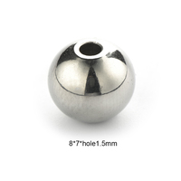 Personnalisé En Acier Inoxydable Rond Entretoise Perles Pour Bracelets et Collier perle Lâche Pour La Fabrication De Bijoux