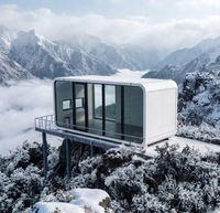 Maison préfabriquée modulaire moderne de luxe à double étage en verre, type cabane Apple, Tiny Hom