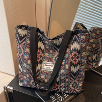 Tas Tote Kanvas Grosir Wanita, Tas Selempang, Tas Belanja Resleting, Kapasitas Besar, Tas Kasual, Produsen Logo Kustom