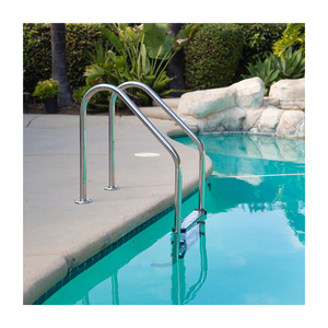 Swimming Pool Ladder Stainless Steel Safety Handrail <b>Steps</b> Durable Non Slip Platform For Inground And Above Ground Pools - Product Image 1