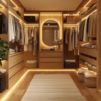 Dressing moderne de style ouvert, dressing walk-in, armoire en acier avec portes en MDF, assemblé, personnalisable, largeur 1,2 m