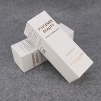 Boîte vide personnalisée en papier kraft blanc pour faux cils, cosmétiques, à double compartiment, impression quadricolore
