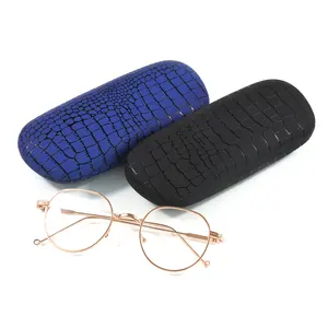 Bestpackaging özel logo kişiselleştirilmiş gözlük sert çanta pu deri gözlük kılıfı Metal gözlük kutusu