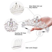 Diadème de Mariage en Cristal SHIMMER STAR LYC, Couronne Royale, Bandeau pour Femmes et Filles, Décoration de Fête Princesse, Mariée, Anniversaire