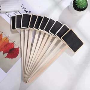 Etichette per Piante in <span class=keywords><strong>Legno</strong></span> Effetto Lavagna con Bastoncini, Marcatori Cancellabili per <span class=keywords><strong>Giardino</strong></span>, Matrimoni e Decorazioni per Feste - Product Image 1