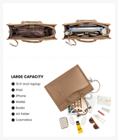 LOVEVOOK 2024 Ventes chaudes Sac à bandoulière professionnel Sac fourre-tout pour ordinateur Sac à main Imperméable Luxe Personnalisé Sac pour ordinateur portable en cuir pour femmes