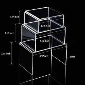 Goedkope Clear Fashion Cube Acryl Doos Multifunctionele Grote Capaciteit Opbergdoos Geschenkdoos