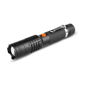 850 Lumens ที่มีประสิทธิภาพซูมอุตสาหกรรมนำโคมไฟมือไฟฉายระยะยาวแบบชาร์จไฟฉาย LED