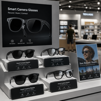 Lunettes intelligentes IA avec caméra 20MP, lunettes IA pour l'enregistrement de vlogs et le cyclisme en extérieur, lunettes vidéo mains libres avec Bluetooth