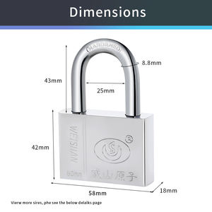 Nuevo estilo, <span class=keywords><strong>precio</strong></span> más bajo, acabado mate, 50Mm, <span class=keywords><strong>candado</strong></span> <span class=keywords><strong>de</strong></span> hierro plateado, <span class=keywords><strong>candado</strong></span> duradero resistente a la intemperie <span class=keywords><strong>de</strong></span> alta seguridad - Product Image 2