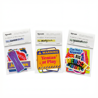 Pegatinas de Vinilo Impermeables con Logotipo de Marca Personalizado, en Bolsas OPP con Tarjetas de Presentación, Paquetes de Pegatinas de Lujo Personalizados para Promoción, MOQ Bajo