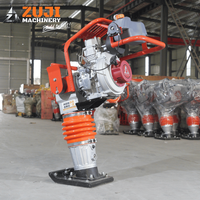 Pilonneuse vibrante ZUJI HCD125 essence/diesel/électrique 5,5 CV, compresseur de sol 220V/380V 125kg pour terrassement et routes
