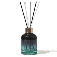 Bouteille vide de diffuseur de roseau de recharge unique de haute qualité en verre rond personnalisé de luxe avec boîte-cadeau 150ml